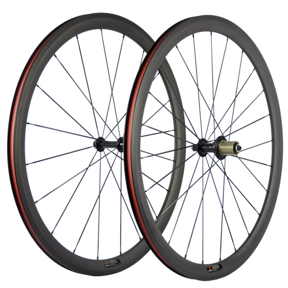 38/50/60mm T1000 Carbon Laufradsatz Rennrad Fahrrad Räder Clincher Wheel - Bild 2 von 4