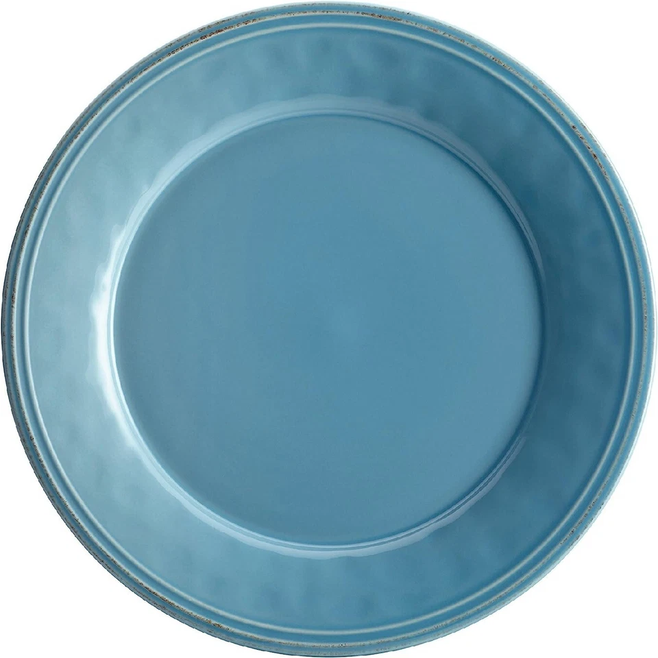 Juego de vajilla gres azul 16 piezas plato de cena redondo cuencos servicio para 4 Foto 3 de 4