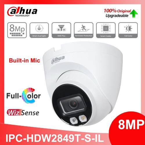 Dahua IPC-HDW2849T-S-IL 8MP Night Color IP Eyeball Camera PoE Smart -Dual-Light
