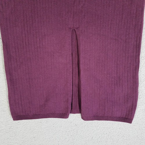 NEW Free People Skyline Midi Skirt Women's Small Rib Knit Pull On Slit Pencil - Picture 4 of 10