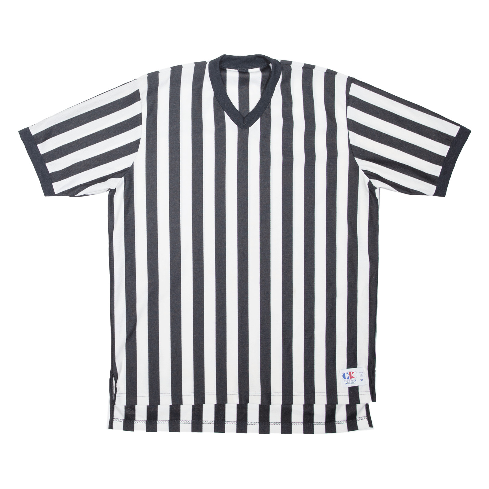 Maglia uomo vintage CLIFF KEEN ATLETICA arbitro bianca anni 90 scollo a V XL