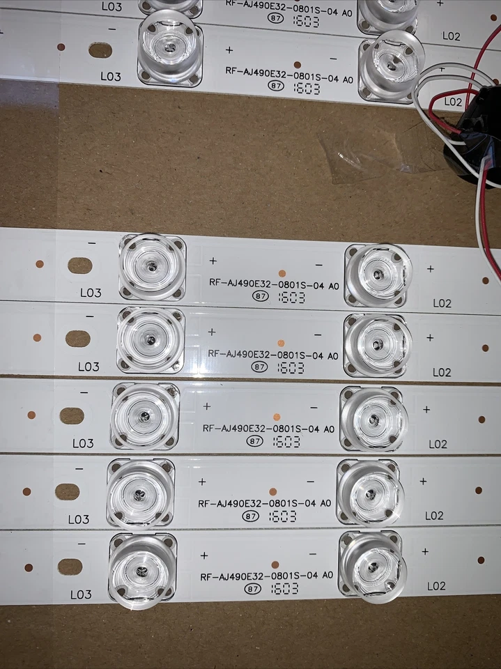 10 Ganchos Leds Luz de Fondo Strip RF-AJ480E32-0801S-04 A0 para TV Sharp - Imagen 2 de 4