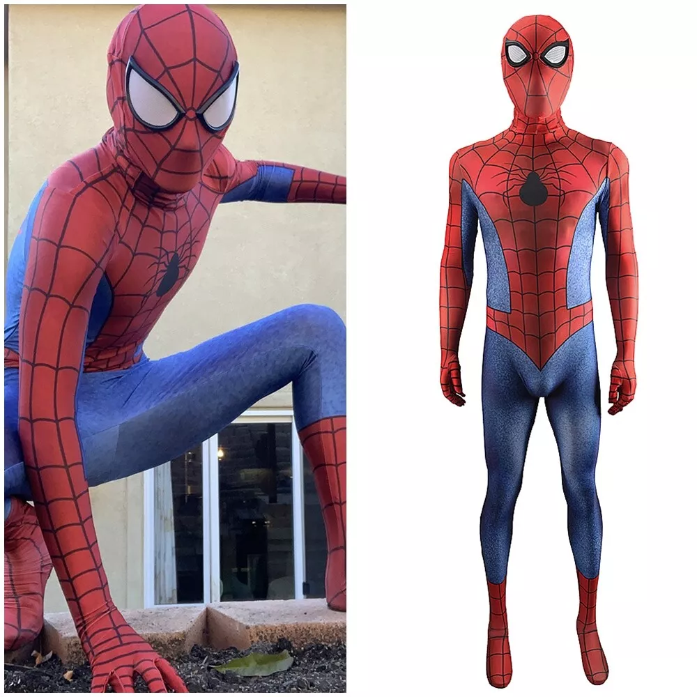 Spider-Man The Animated Series Cosplay Costume Bodysuit Peter Parker  Jumpsuit