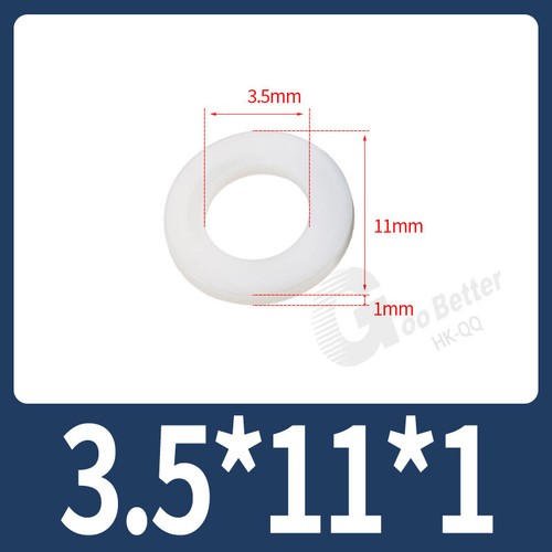 M3 - M20 Plastic Nylon Flat Spacer Washer Insulation Gasket Ring For Screw Bolt - Picture 8 of 29