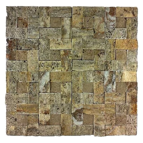 Hojas de Azulejo De Mosaico Baño travertino Azulejos