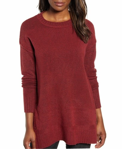Long Sleeve Side Snap Tunic Sweater 