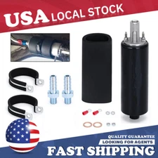 GSL392 Walbro TI 255LPH Inline High Pressure Fuel Pump w/ Install Kit Universal