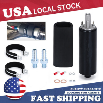 GSL392 Walbro TI 255LPH Inline High Pressure Fuel Pump w/ Install Kit Universal