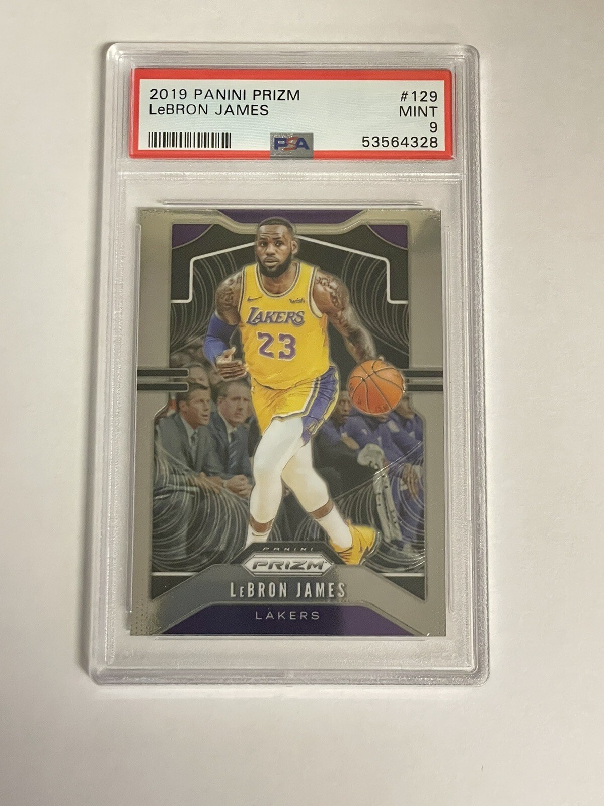 2019-20 Panini Prizm #129 LeBron James Los Angeles Lakers PSA 9 MINT