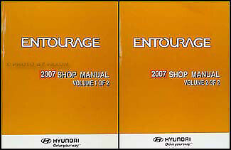 2007 Hyundai Entourage Original Shop Manual 2 Vol Set - Bild 1 von 2