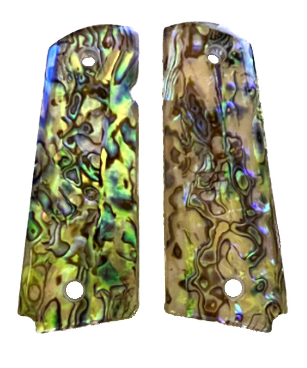 1911 Colt & Clones CUSTOM GUN GRIPS Full size Abalone Mother of Pearl