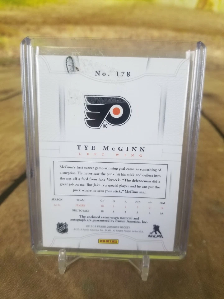 Tye McGinn Auto Patch Rc #155/299 Panini Dominion 2013-14 - Image 2 of 4