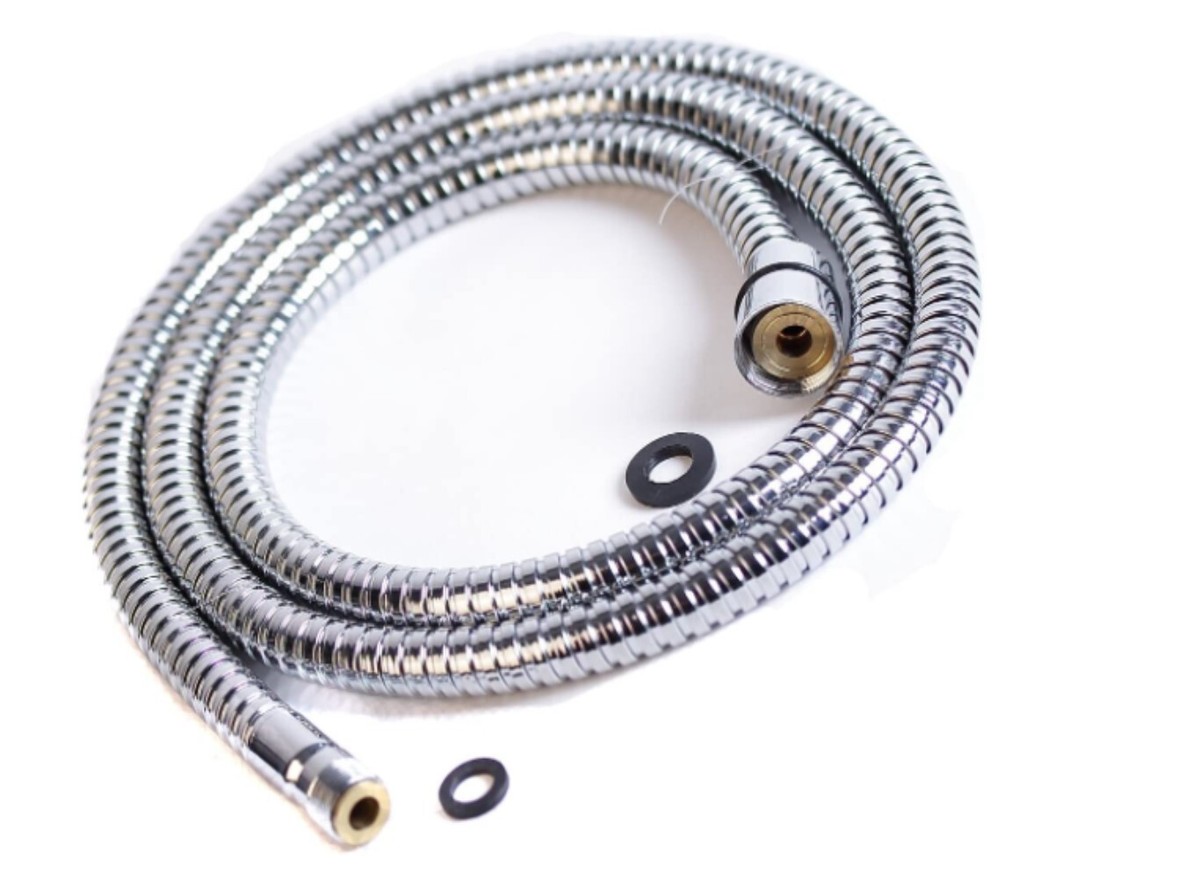 Tubo Flessibile Per Doccia 60cm - Raccordi In Ottone Cromato 1/2", Ideale Per Sanitari E Collegamenti