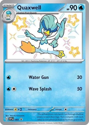 Pokémon TCG Shiny Quaxwell 083 Black Star Promo Scarlet & Violet Promo Rare Holo