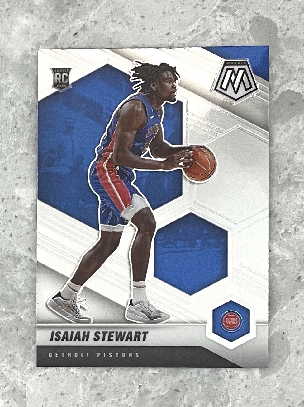Isaiah Stewart Rookie RC 2020-21 Panini Mosaic #223 Silver Base. GM. Brand New!￼