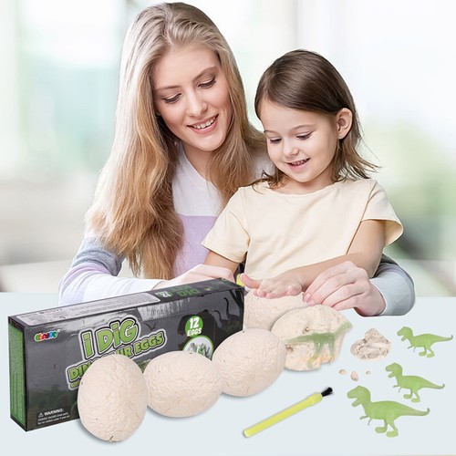 12PCS Dinosaur Eggs Figures Dig & Discover Scientific Educational Toys For Kids - Picture 10 of 12