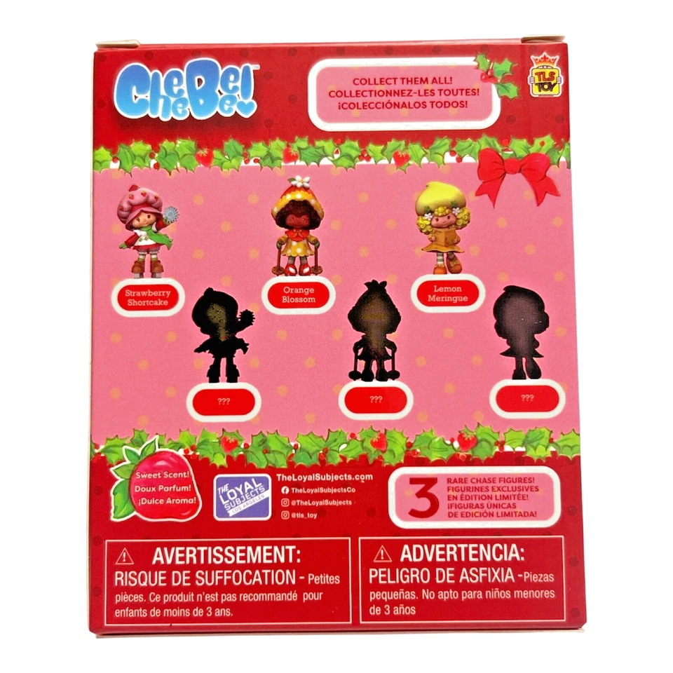 MINIFIGURA FRESA SHORTCAKE Navidad 2.5" CheeBee TLS Vacaciones Invierno Nuevo Foto 2 de 2