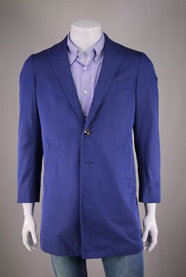 Ring Jacket Japan Blue Solaro Cotton Herringbone Overcoat Men's US 36 Small