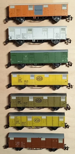 BTTB TT Ganzzug gedeckte Güterwagen Gbs, 7-teilig