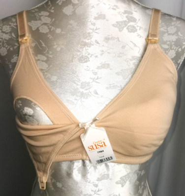 SUSA 7984 Damen Still Soft BH ohne Bügel Gr. 80D Baumwolle + Elasthan  Beige NEU