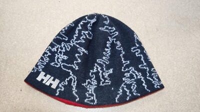 Helly Hansen Paramount Sample Reversible Beanie Hat Size M Knit Logo Winter