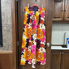 Vintage textured psychedelic maxi skirt small