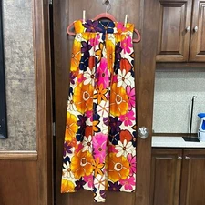 Vintage textured psychedelic maxi skirt small