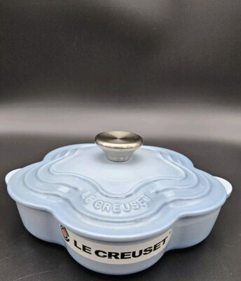 Le Creuset Cocotte Flower Cast Iron Coastal Blue 1.1L | eBay