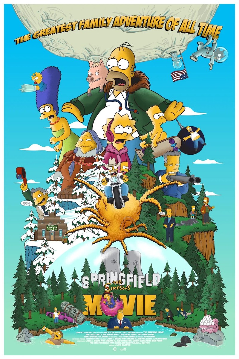 The Simpsons Movie Springfield Mainger Poster Print Art