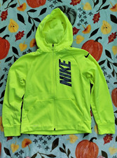 Nike Dri Fit Boys Fleece Polyester Full Zip Hoodie Jacket Size Youth L