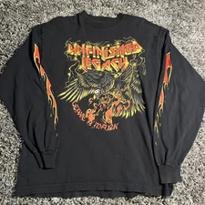 LA Apparel Unfinished Legacy Mens M Long Sleeve Black T-shirt Leave A Mark HTF