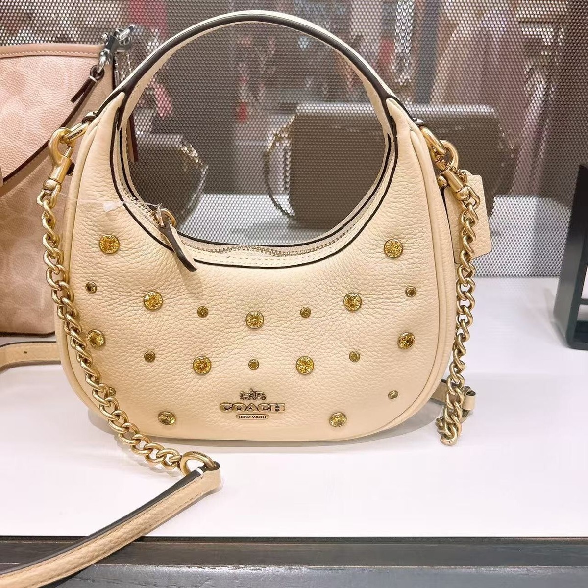 COACH カルメン ミニ クロスボディ フローラル プリント CAK90 NWT Coach Carmen Mini Crossbody Bag With Crystal/Floral