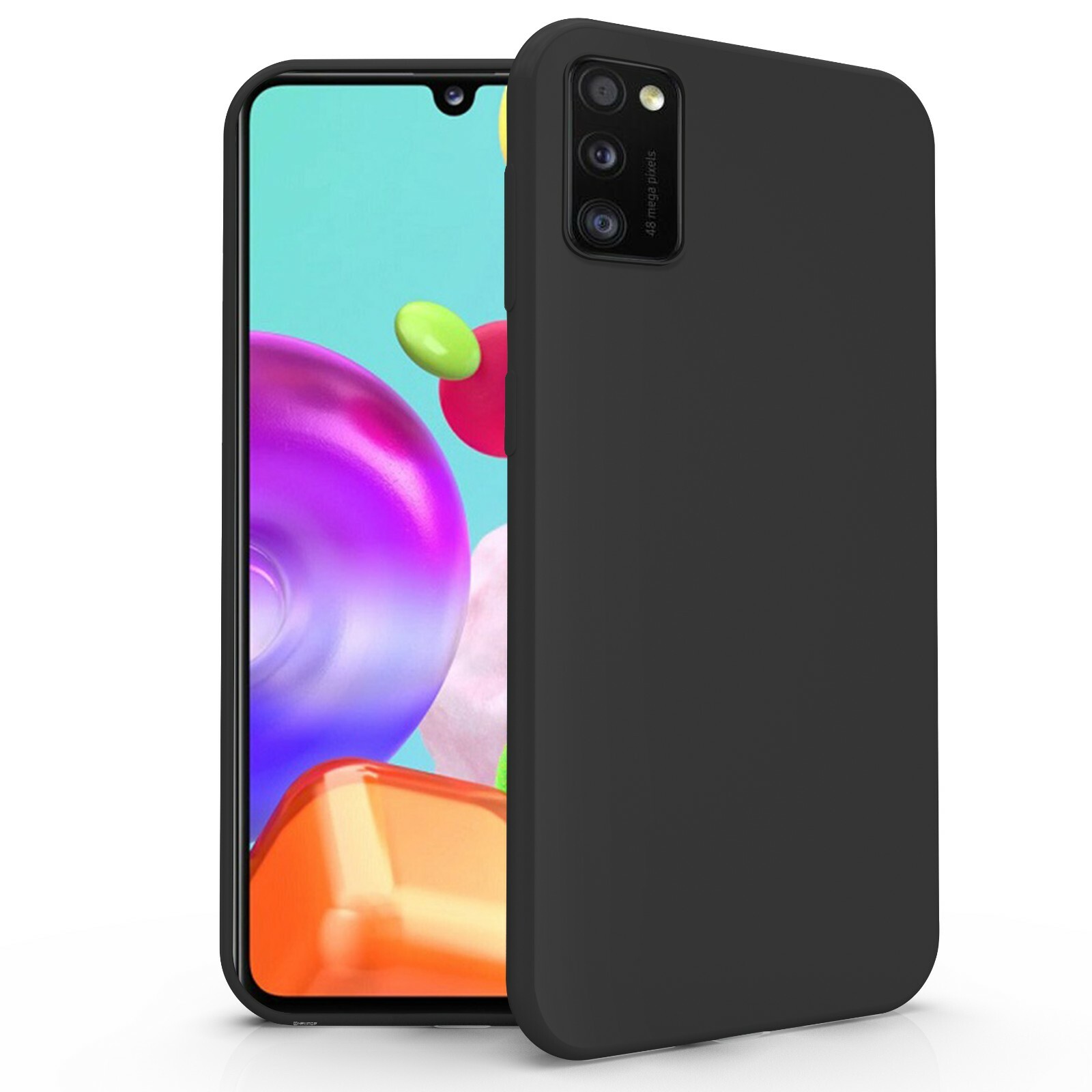 Cover Silicone Morbido Custodia Slim Tpu Soft Samsung Galaxy A41 Nero