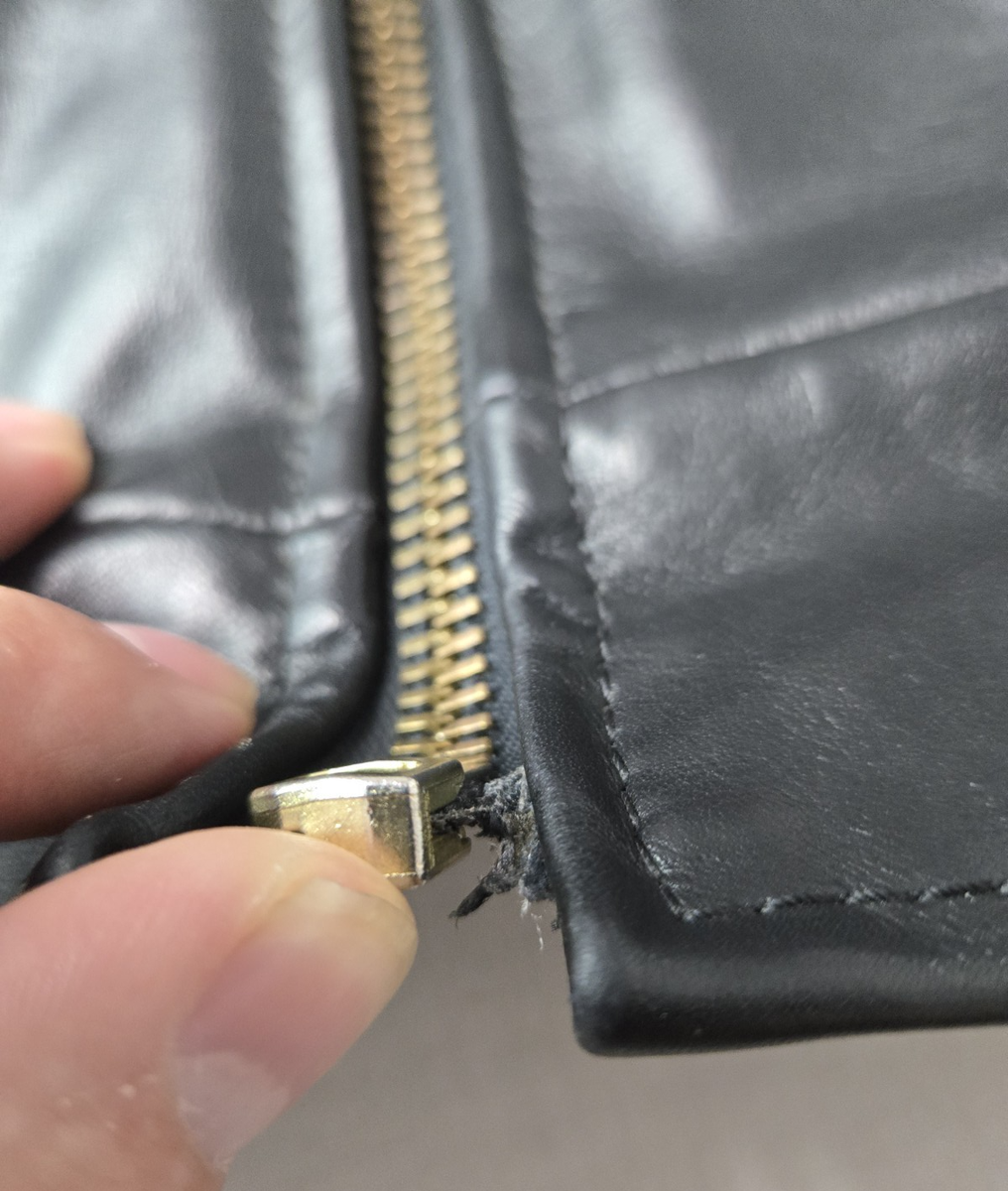 Vanson Vintage Marauder Heavy Black Leather Motorcycle Jacket Mens