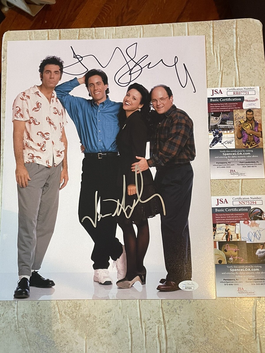 Jerry Seinfeld Jason Alexander Signed 11x14 Photo JSA