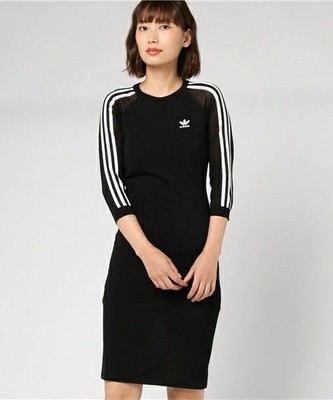 adidas dress black and white