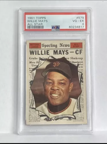 1961 Topps #579 Willie Mays PSA 4