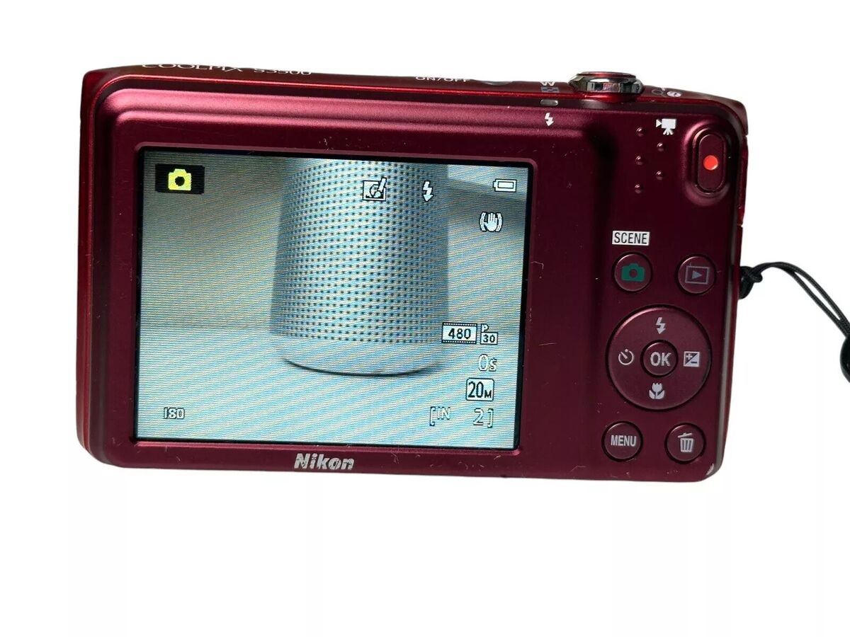 Nikon COOLPIX S3500 20.1MP Compact Digital Camera Red From Nikon COOLPIX S3500 20.1MP Compact Digital Camera Red From