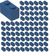    100x NEW LEGO 1x2 DARK BLUE Bricks ID 3004 BULK Parts City Building