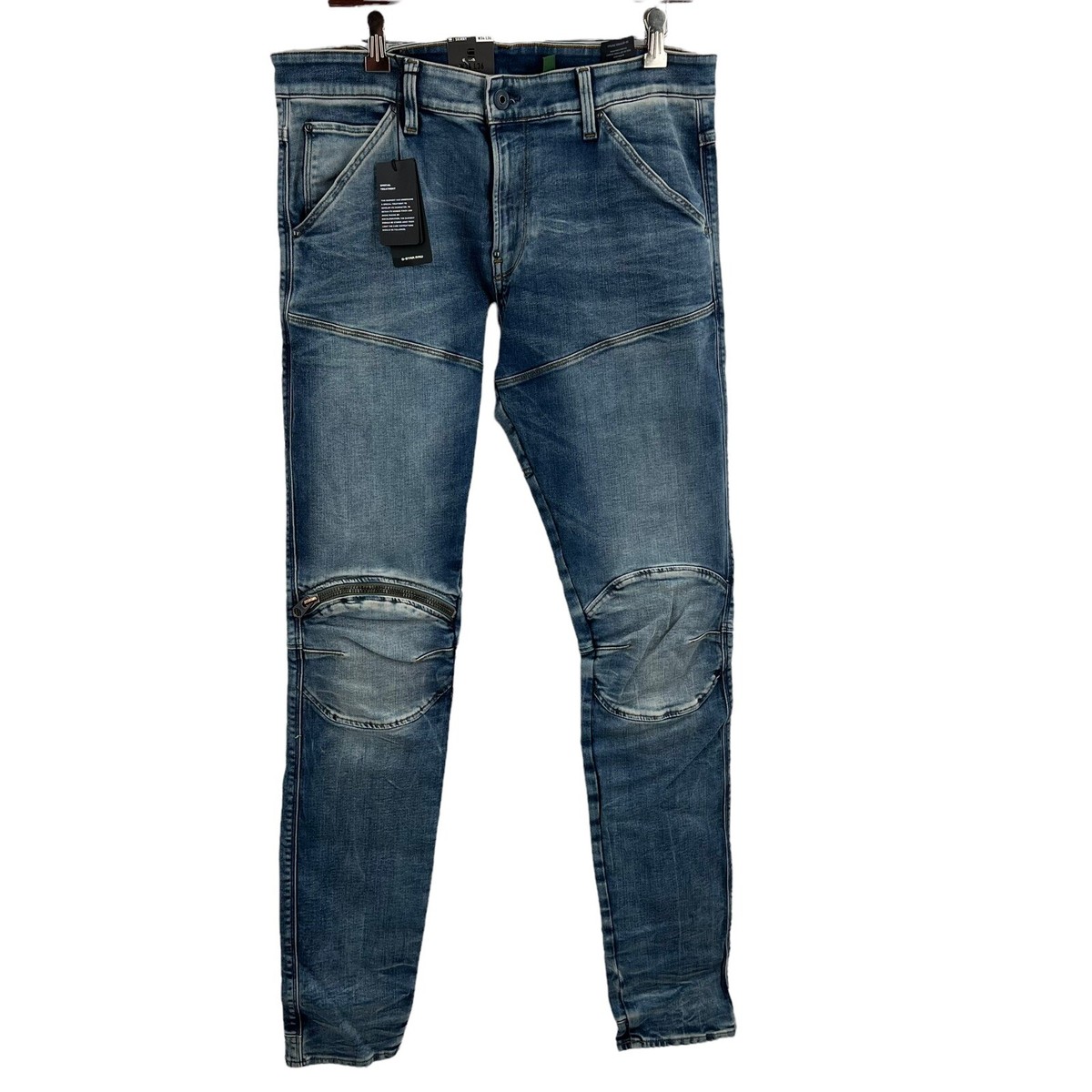 G-Star Raw 5620 3D Zip Knee Skinny Antic Faded Kyanite Size 34 x