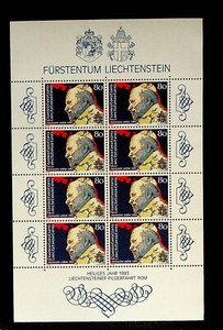 LIECHTENSTEIN Sc 766 NH MINISHEET OF 1983 - POPE JOHN PAUL II - (DL24)