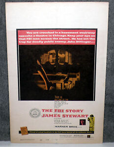 The FBI Story James Stewart vintage movie poster