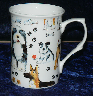 Porzellan personalisierte Tasse, viele Hunderassen auf 1 Tasse für Lehrerfreundin Mama Nan
