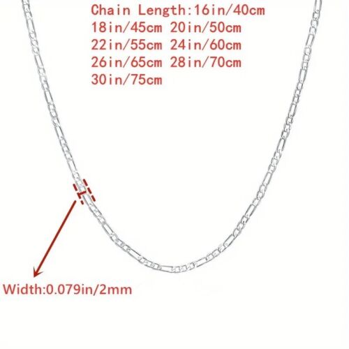 Cadena De Plata 925 Para Hombre Tu Puedes Lucir Elegante Y Atractivo 50% OFF - Picture 5 of 6