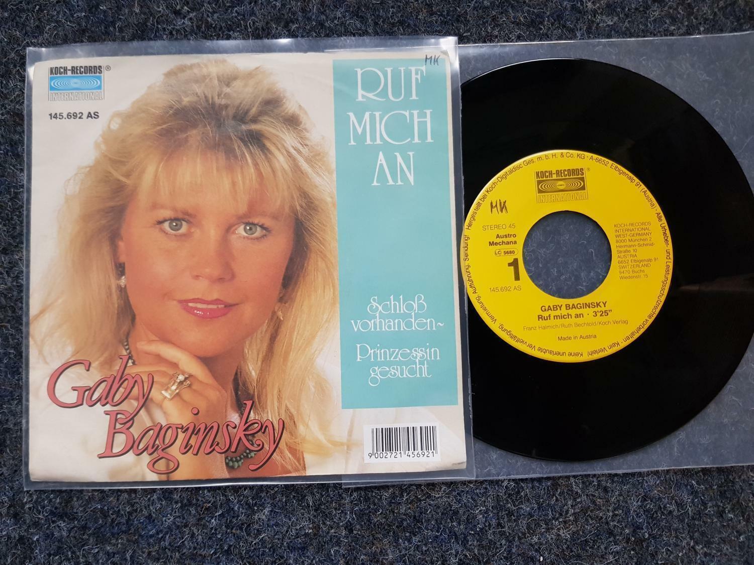 7"" Single Vinyl Gaby Baginsky - Ruf mich an