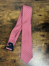 Brooks Brothers Red Tie With Links 100 Silk Men's Necktie 58"