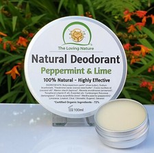Premium Natural Deodorant for Men - Refreshing Peppermint & Lime, Vegan Friendly