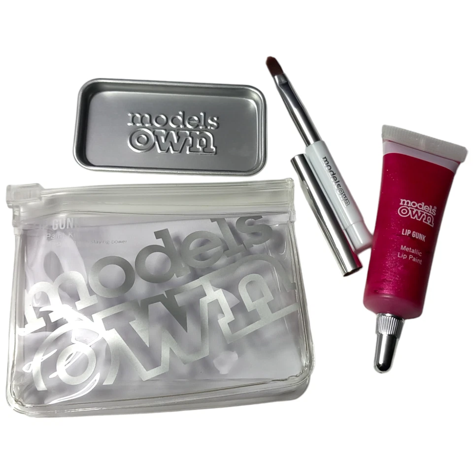 Models Own Lip Gunk Metallic Lips Paint Kit Shout Pink - Image 2 of 4