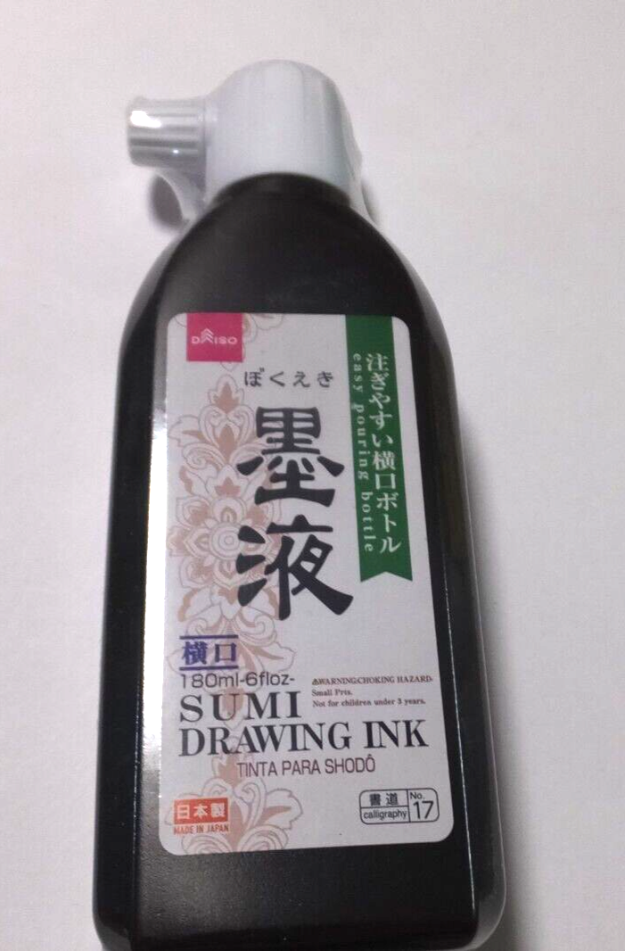 Daiso Black Sumi Drawing Ink Japanese calligraphy ink 180ml 10sets eBay