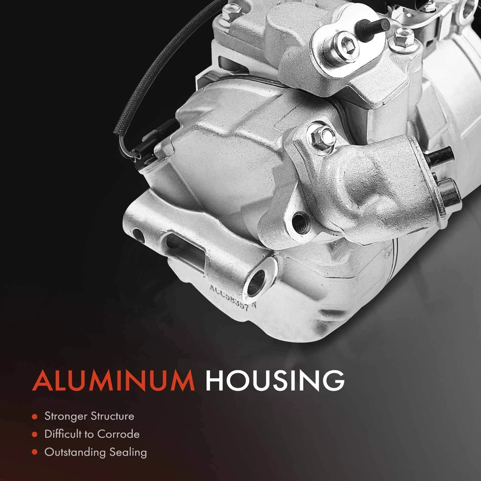 A/C Compressor with 6 Grooves for 2006-2010 BMW M5 M6 Base V10 5.0L CO 11049C - Image 4 of 4